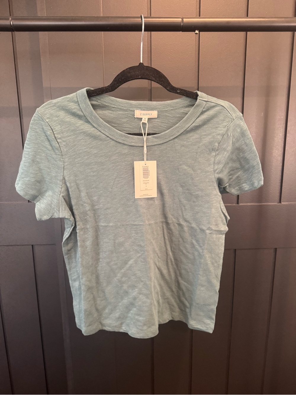 Z Supply Women’s Short Sleeve Crewneck Tee in sage green
